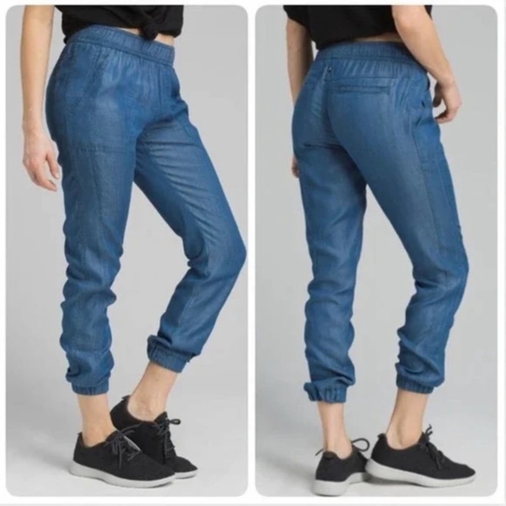 Prana Aberdeen Chambray Blue Jogger NWOT